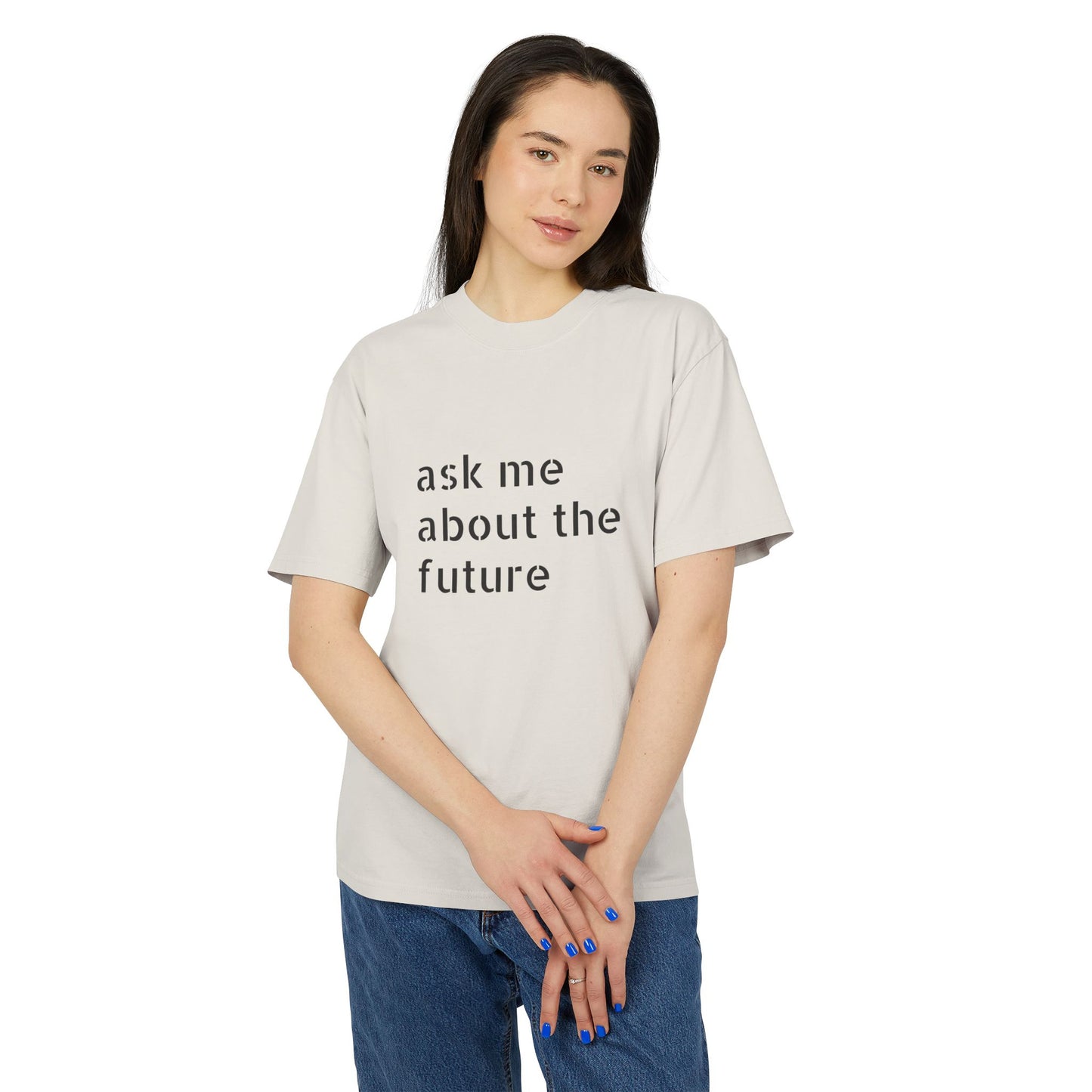 Unisex Faded Tee - Ask Me About The Future, Casual Wear, Gift for Tech Lovers, Printed T-Shirt, Unique Shirt for Events
