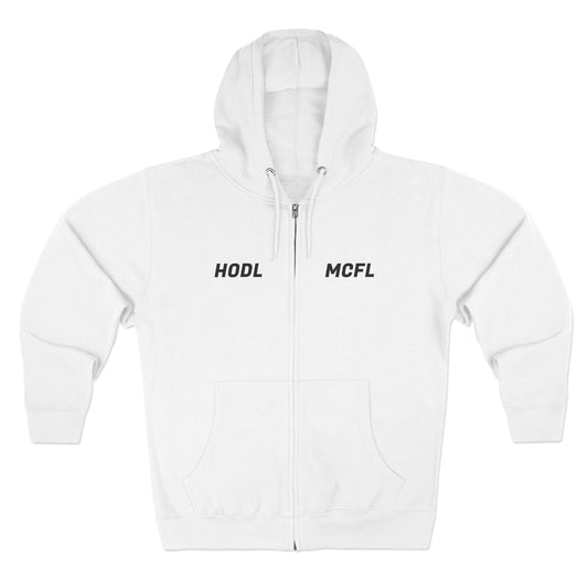 HODL MCFL Unisex Zip Hoodie | Cozy Cryptocurrency Sweater, Gift for Traders, Cool Casual Wear, Perfect for Crypto Enthusiasts
