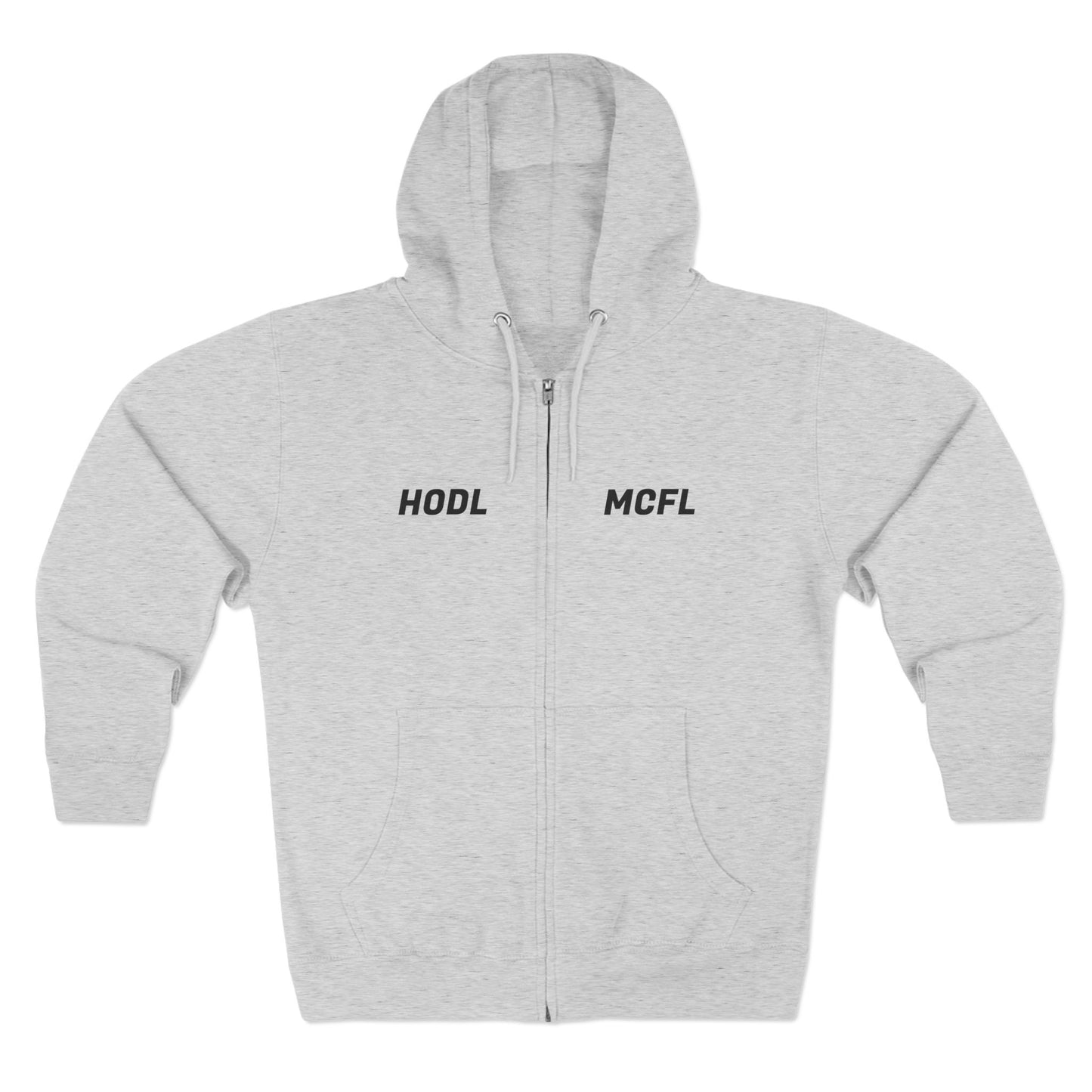 HODL MCFL Unisex Zip Hoodie | Cozy Cryptocurrency Sweater, Gift for Traders, Cool Casual Wear, Perfect for Crypto Enthusiasts