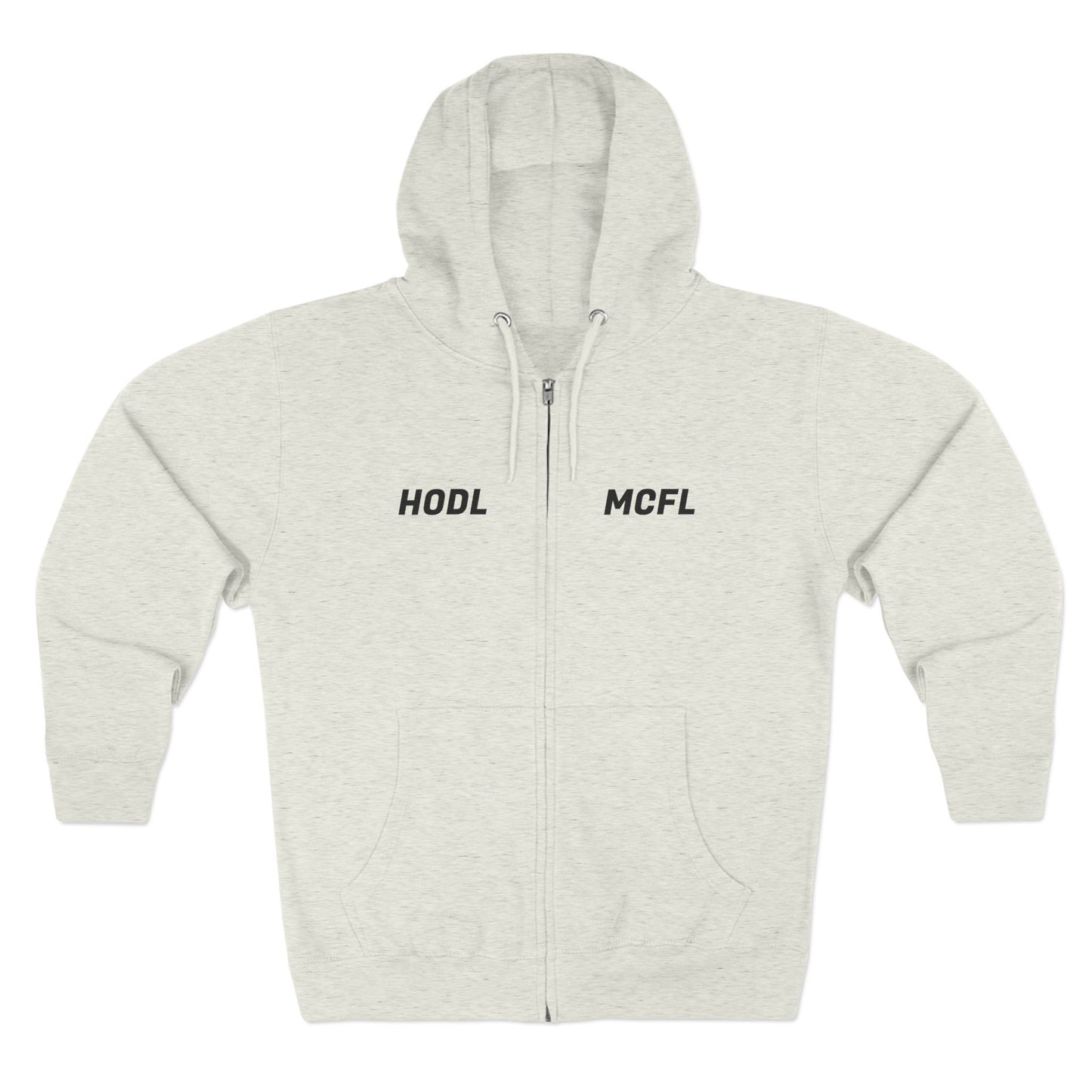 HODL MCFL Unisex Zip Hoodie | Cozy Cryptocurrency Sweater, Gift for Traders, Cool Casual Wear, Perfect for Crypto Enthusiasts