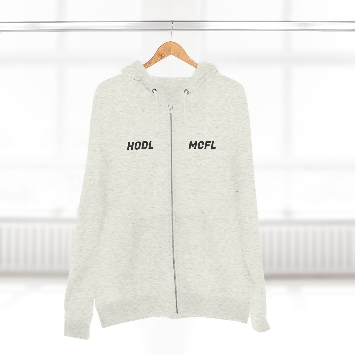HODL MCFL Unisex Zip Hoodie | Cozy Cryptocurrency Sweater, Gift for Traders, Cool Casual Wear, Perfect for Crypto Enthusiasts