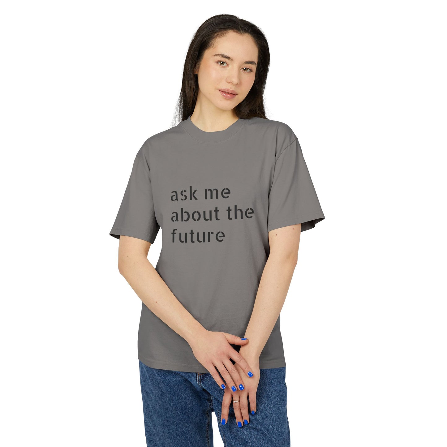 Unisex Faded Tee - Ask Me About The Future, Casual Wear, Gift for Tech Lovers, Printed T-Shirt, Unique Shirt for Events