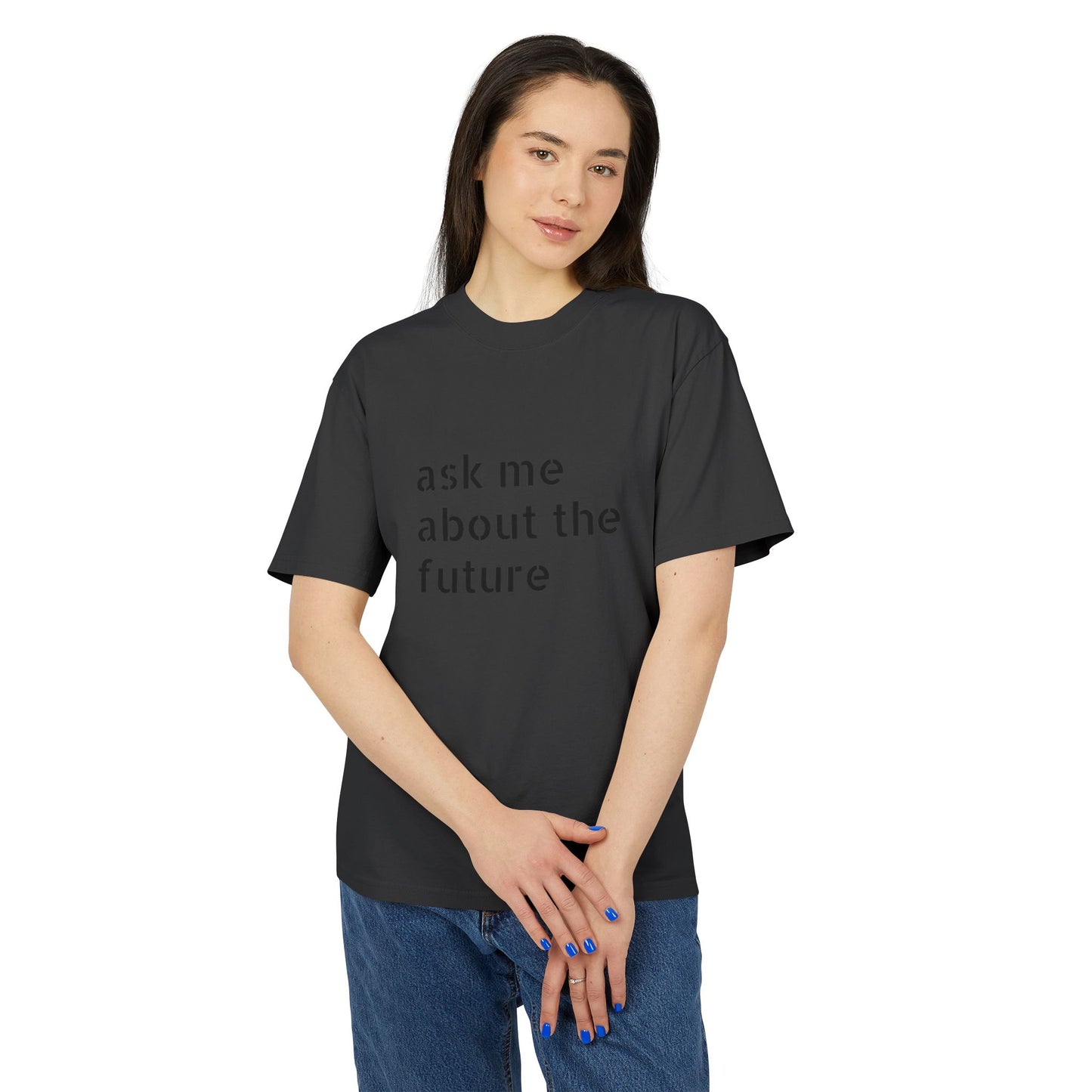 Unisex Faded Tee - Ask Me About The Future, Casual Wear, Gift for Tech Lovers, Printed T-Shirt, Unique Shirt for Events
